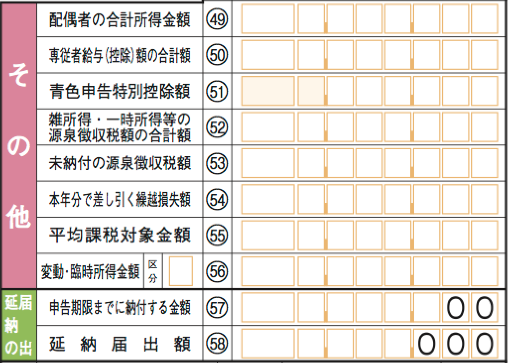 確定申告書B_その他