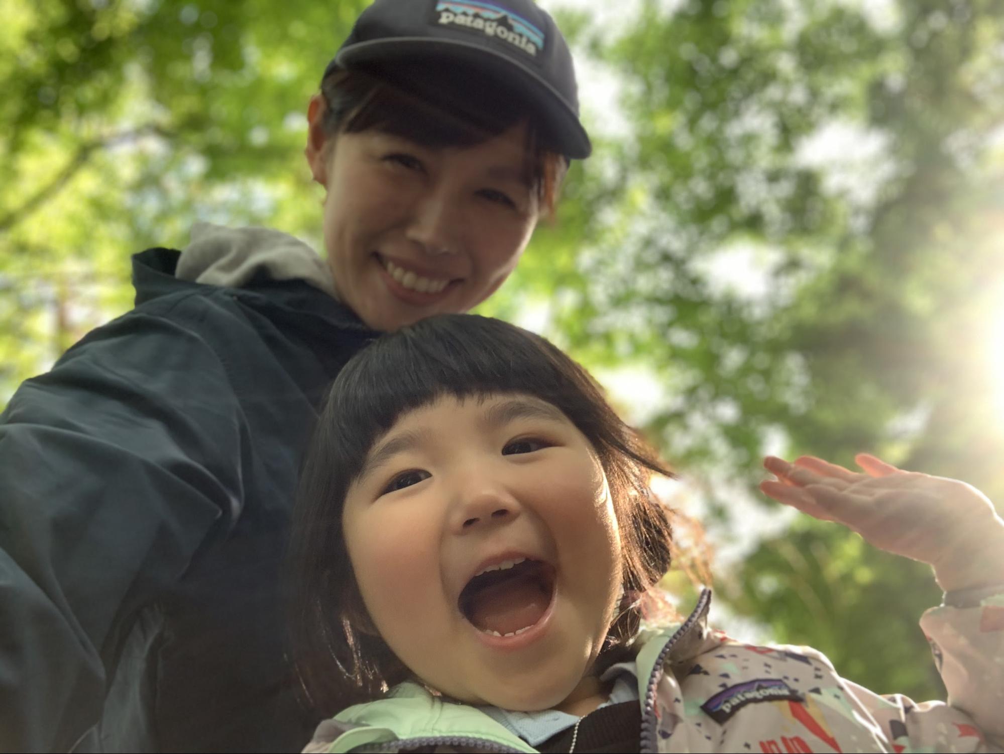 井上千絵さんと子ども