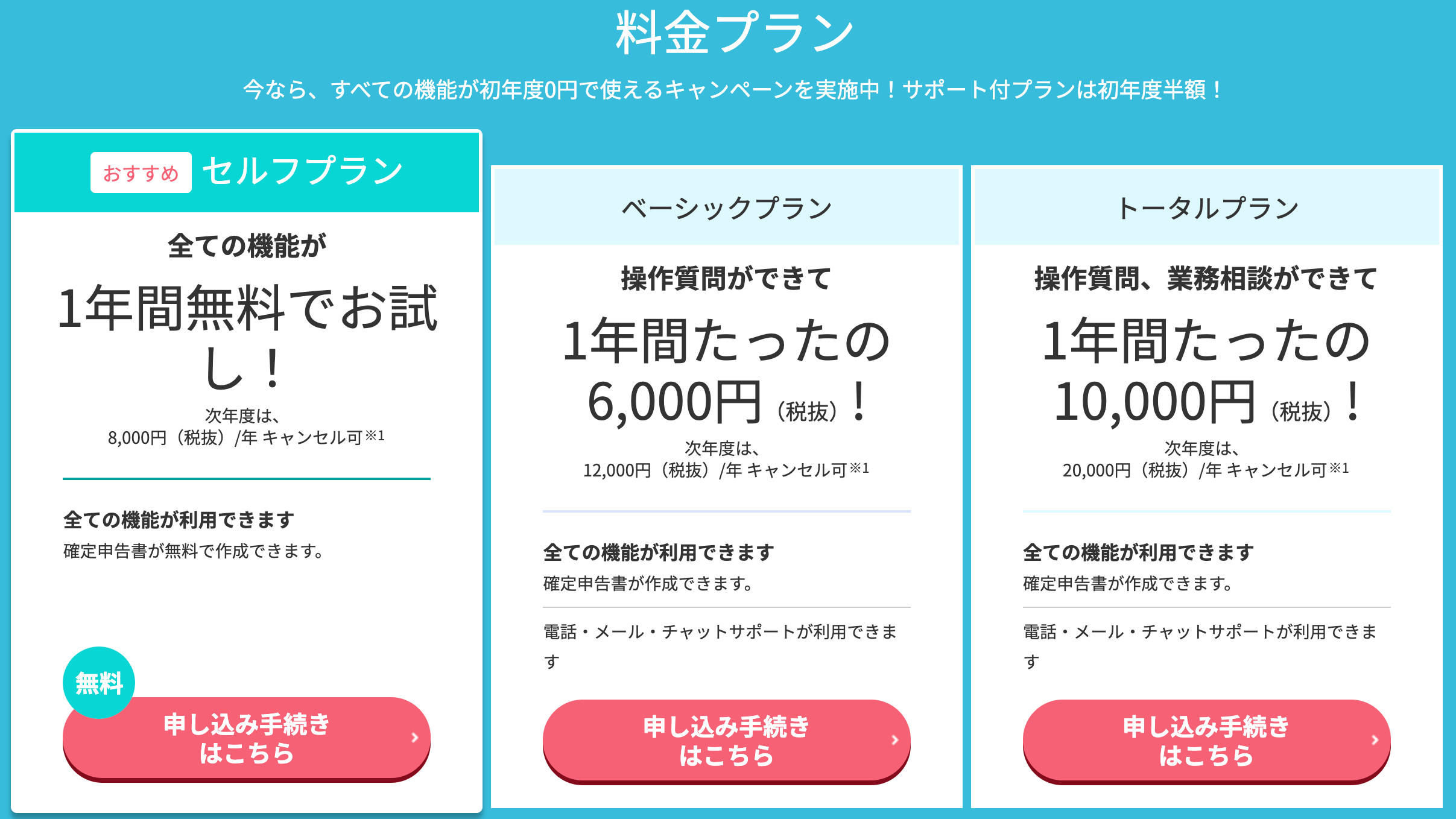 【2021最新版】クラウド型の会計・確定申告ソフト、徹底比較まとめ【無料/有料】　やよいの青色申告オンライン