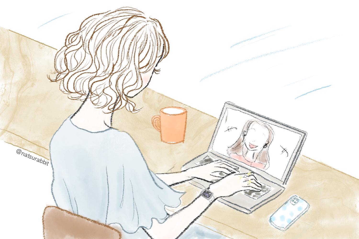 TASAKIをつけて仕事をしている