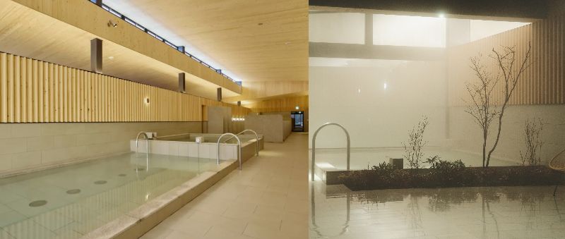写真左「森の湯」、右は「霧の湯」